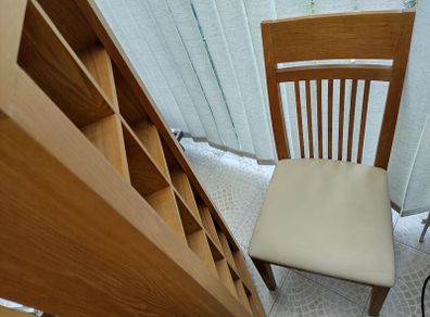 Solid oak dining chairs/Kitchen chairs- Four