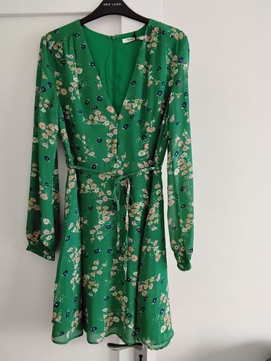 Green dress with floral detail