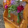 Rustic Wall / Stand fresh flowers with vases Image 7