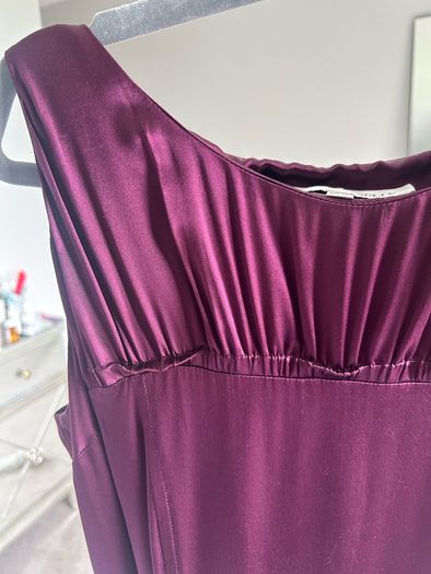 Quin and Donnelly Velvet and silk dress Aubergine/purple colour