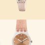 Rose Gold Coloured Glitter Swatch Watch Image 9