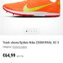 Nike Zoom Rival XC5 shoes orange UK10.5 Image 5