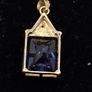 9ct blue sapphire diamond pendant Image 6