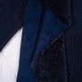Oasis Navy Blue Faux Fur Suede Knit Waterfall Cardigan Size M Image 5