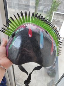 Kids mohawk style bicycle helmet