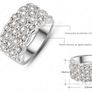 Platinum Plated Crystal Ring Image 8