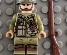 Lego compatible, military figures, American infantry. 15 figures plus rifles.
