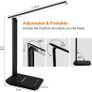 Desk Lamp Dimmable Led Table Lamp Reading Light with USB Charging Port, 5 Lighting Modes, Touch Control Desk Light, Foldable Nail Lamp for Studying Working Reading Office Bedside Image 5