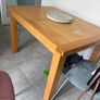 solid wood kitchen table 120cm wide 137cm when expanded 85cm wide and 76cm high Image 4