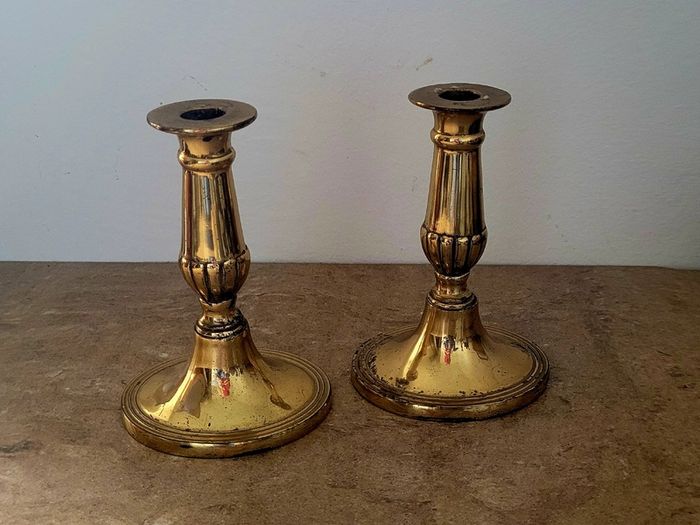 Vintage English brass candlesticks
