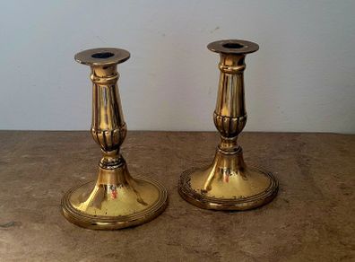 Vintage English brass candlesticks