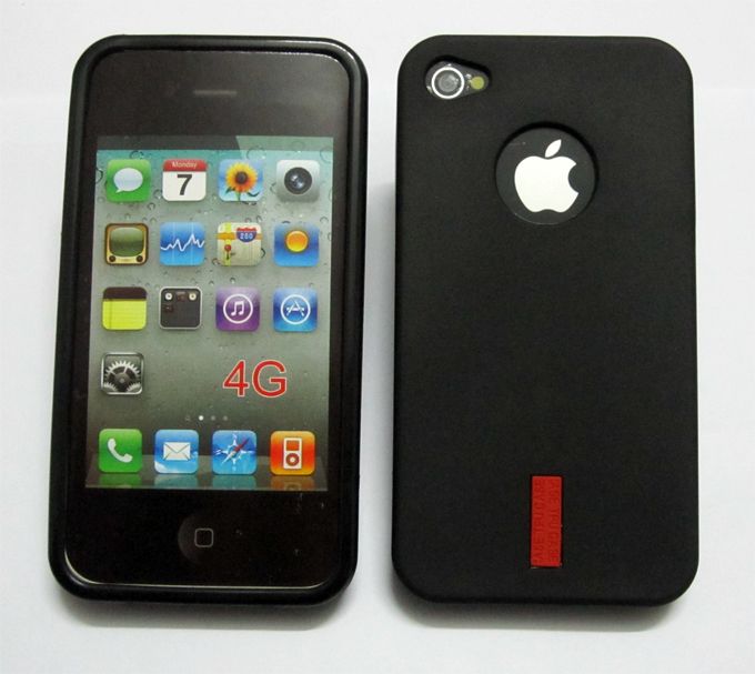 Iphone 4 4g Tpu Case Cover Silicone Protector+ Free Screen Protector
