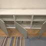 White TV unit with grey-green doors Image 2