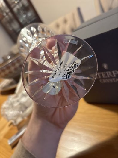 Waterford Crystal Mauve White Wine Glasses New in Box