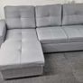 Silver Grey Brand New Corner Sofa Bed with Storage Image 6