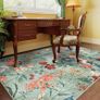 Living Room Green Washable Flower Area Rug 80x150cm Non Slip Boho Natural Modern Floral Large Carpet Dining Room Bedroom Kitchen Hall Lounge Office Low Pile Soft Carpets Image 4