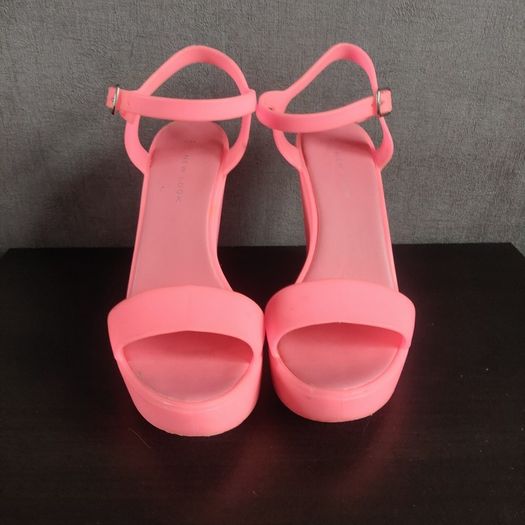 Pink wedges sandals size 39, NEW LOOK