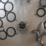 Mixed Bundle  Of  Black & Silvet Metal  Curtain  Rings. Size. Image 5