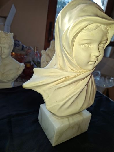Beautiful Old Bust of Mary by Prof. Bessi on a Marble Base, Postage Available or Collection is always welcome and Recommended in Rochfortbridge Westmeath