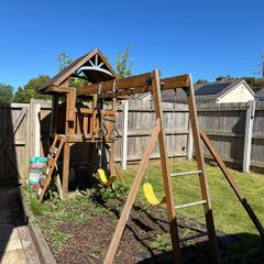 Swing and climbing frame set