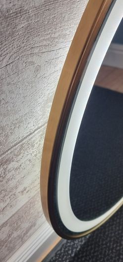 LED Bathroom Mirror Gold Frame 80cm