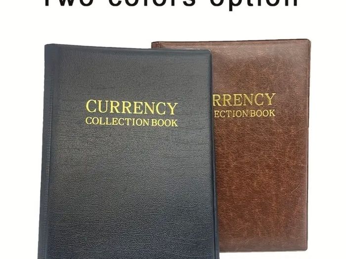 Large Capacity Large Storage Book Stamp Badge Collection Book Paper Leather Protective Cover Paper banknote Mixed Collection Book
