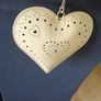 Shabby Chic Hanging Heart Shaped T Light Holder Image 5