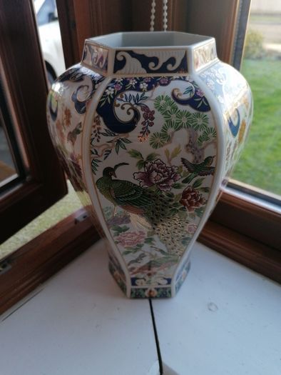 Antique Six Panel Vase