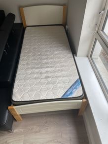 Single bed with mattress