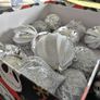 x1 Box of Large Shatterproof Silver Sparkle Baubles Image 8