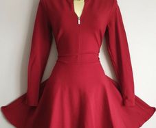 Karen Millen Red High Neck Zip Dress