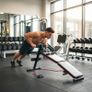 Foldable Sit Up Bench with Resistance Ropes, Core Workout Bench with Adjustable Thigh Support, for Home Gym, Black Image 7