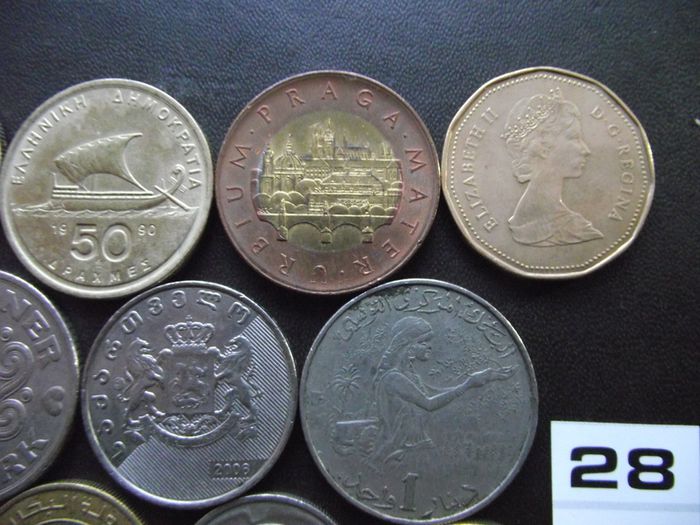 16 Old Coins From Worldwide (1967-2009)