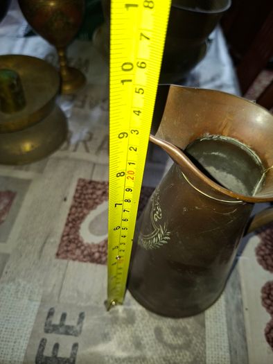 Large Antique Art Nouveau Copper Jug, late 19th to early 20th century, Postage Available or Collection
