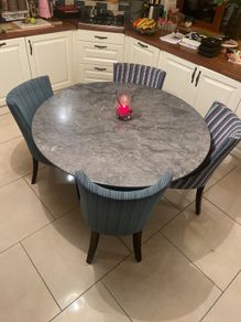 Grey marble dining table