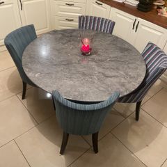 Grey marble dining table