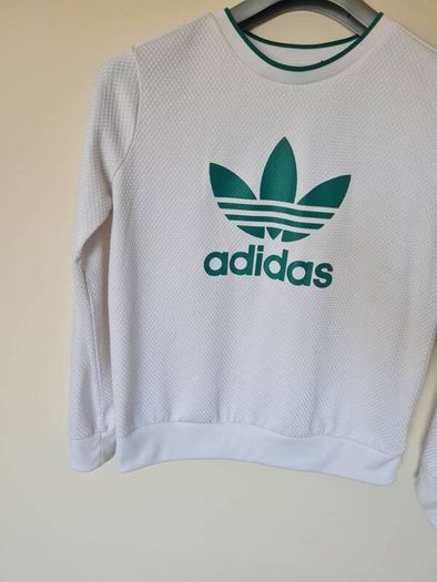 2017 Adidas originals jumper size 14 ptp 21" white polyester in excellent condition