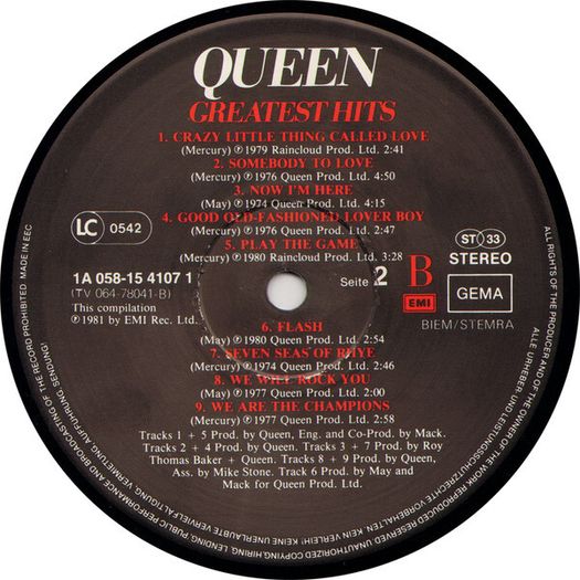 Queen Greatest hits Dutch pressing