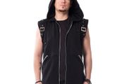 Poizen Industries Men's Black Gothic Zipped Hoodie in Size XXL Brand New)