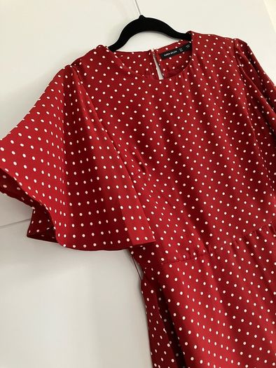 Karen Millen red polka dot dress