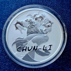 1 Oz Silver 2022 Tuvalu  1 Dollar - Elizabeth II Chun-Li coin