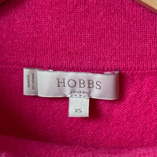 Hobbs London Pink Audrey Jumper Wool Cashmere Roll Neck Sweater