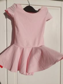 5-6 Y Light Pink Girls Short Sleeve Skirted Leotard