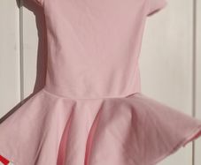 5-6 Y Light Pink Girls Short Sleeve Skirted Leotard