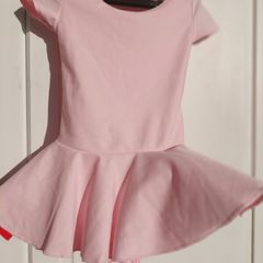5-6 Y Light Pink Girls Short Sleeve Skirted Leotard