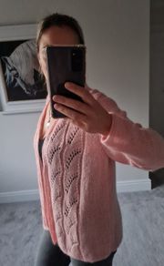 Handknitted cardigan Peach Rose size L