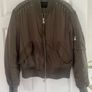 All Saints Green Bomber Jacket Size S Image 3