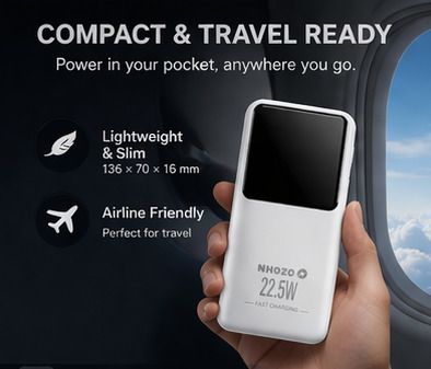 NHOZO 22.5W Fast Charging Power Bank  Brand New
