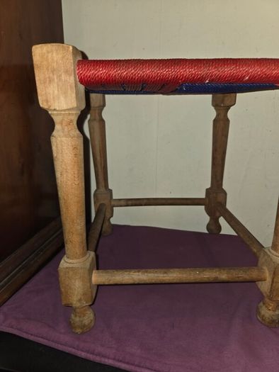 Mid Century Wooden Footstool