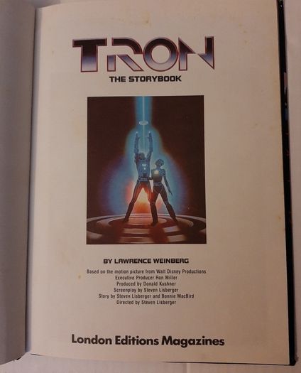 TRON vintage storybook  1982